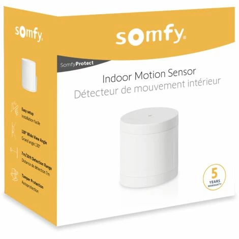 Somfy 2401490 - Détecteur De Mouvement Intérieur | Compatible Animaux | Compatible Somfy Home Alarm (Advanced), Somfy One (+) - Blanc 4 Somfy 2401490 - Détecteur De Mouvement Intérieur | Compatible Animaux | Compatible Somfy Home Alarm (Advanced), Somfy One (+) - Blanc - Image 2
