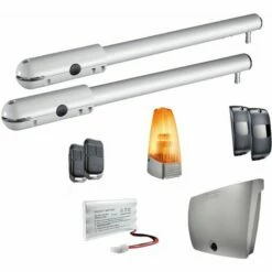 Somfy 1241522 - Motorisation De Portail Battant à Vérin SGS Essential RTS Livrée Avec 2 Télécommandes Keypop, Feu Orange, Photocellules Et Batterie De Secours Compatible TaHoma (switch)