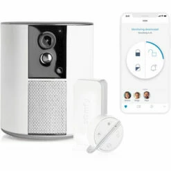 Somfy 2401493 - One + | Système D'Alarme Avec Caméra De Surveillance Intégrée Full HD | Sirène 90dB | Vision Grand Angle 130°| Détecteur De Mouvement | Badge De Désactivation | Volet Vie Privée