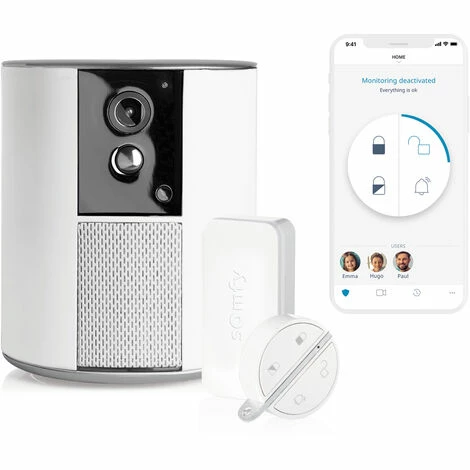 Somfy 2401493 - One + | Système D'Alarme Avec Caméra De Surveillance Intégrée Full HD | Sirène 90dB | Vision Grand Angle 130°| Détecteur De Mouvement | Badge De Désactivation | Volet Vie Privée 3 Somfy 2401493 - One + | Système D'Alarme Avec Caméra De Surveillance Intégrée Full HD | Sirène 90dB | Vision Grand Angle 130°| Détecteur De Mouvement | Badge De Désactivation | Volet Vie Privée