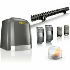Somfy 2401405 - Motorisation Pour Portail Coulissant Slidymoove 300 | Avec 2 Télécommandes Keypop, 4 Mètres De Crémaillère, 1 Feu Clignotant Et 2 Cellules Photoélectriques