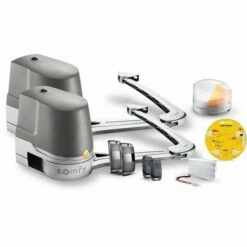 Somfy 2401288 - Motorisation De Portail Battant à Bras Evolvia Star | Pour Vantaux Avec Hauteur Et Largeur Max 2m | Avec 2 Télécommandes Keypop, 1 Feu Clignotant, 1 Batterie De Secours, 2 Photocellules
