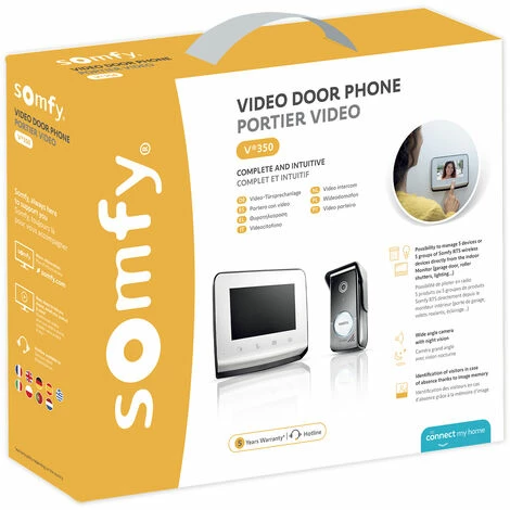 Somfy 1870996 - Visiophone V®350, Avec Ecran 7 Pouces Vision Nocturne Caméra Grand Angle Mémoire D'images Pour Contrôler Jusqu'à 5 équipements Motorisés RTS Installation Facile 4 Somfy 1870996 - Visiophone V®350, Avec Ecran 7 Pouces Vision Nocturne Caméra Grand Angle Mémoire D'images Pour Contrôler Jusqu'à 5 équipements Motorisés RTS Installation Facile - Image 2