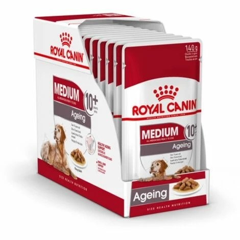 Royal Canin Adulte Moyen Vieillissement 10+ - Viande š Salsa - 10 Enveloppes X 140 Gr 3 Royal Canin Adulte Moyen Vieillissement 10+ - Viande š Salsa - 10 Enveloppes X 140 Gr