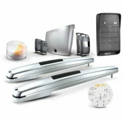 Somfy 1245531 - Motorisation De Portail Battant à Vérin Exavia Star Pour Vantaux Hauteur Max 2 M Et Largeur 2.5 M Avec 1 Clavier à Code 2 RTS, 2 Télécommandes Keypop, 1 Feu Clignotant, Et 2 Photocel